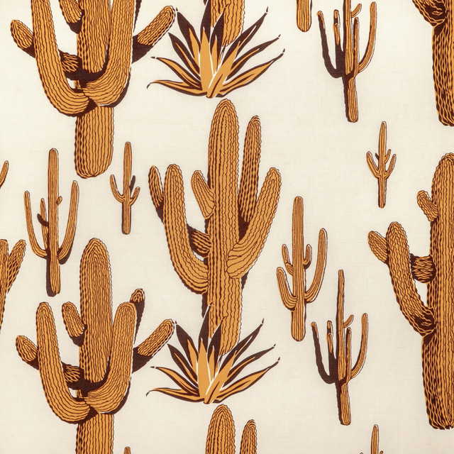Cacti Land in Saffron, Multipurpose Fabric by Kravet Couture