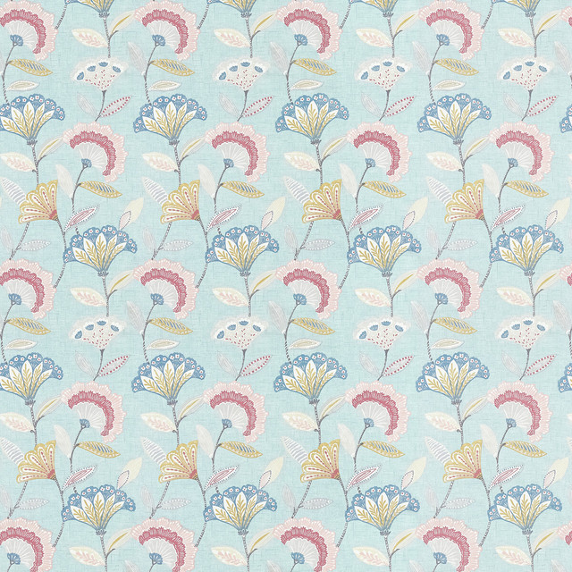 Bohemia in Mineral/blush, Multipurpose Fabric by Clarke & Clarke