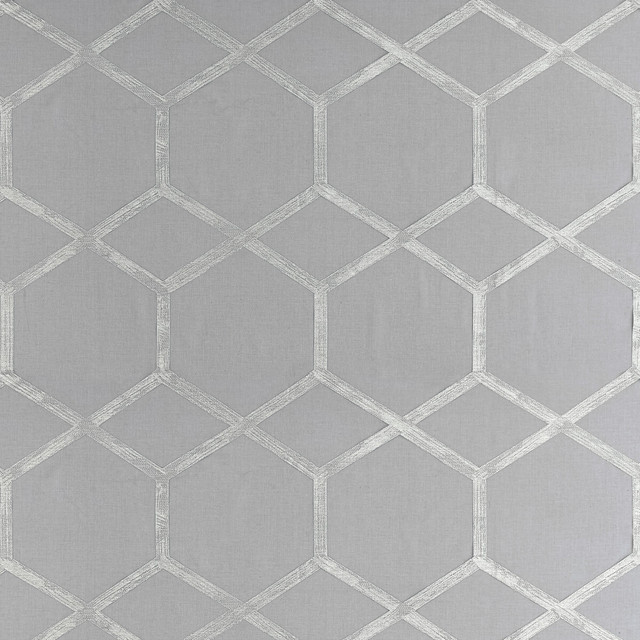 Forma in Charcoal/silver, Drapery Fabric by Clarke & Clarke