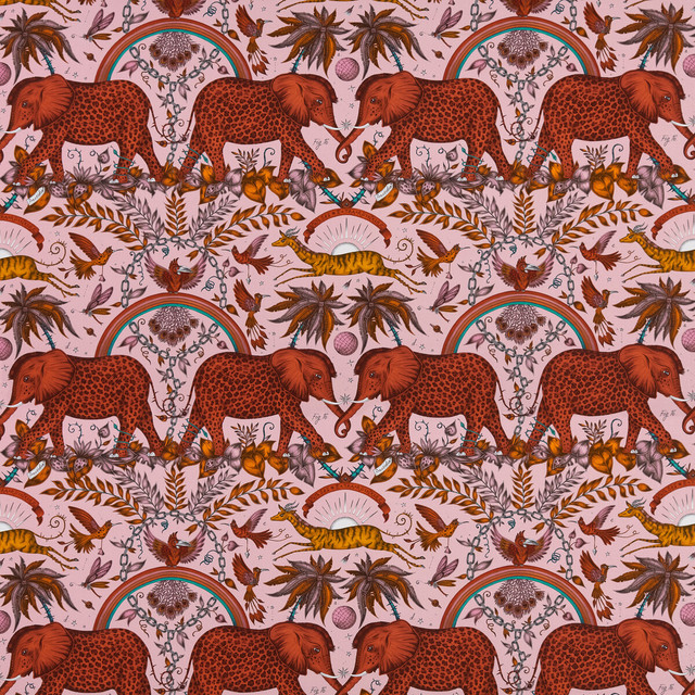 Zambezi Satin in Blush, Multipurpose Fabric by Clarke & Clarke