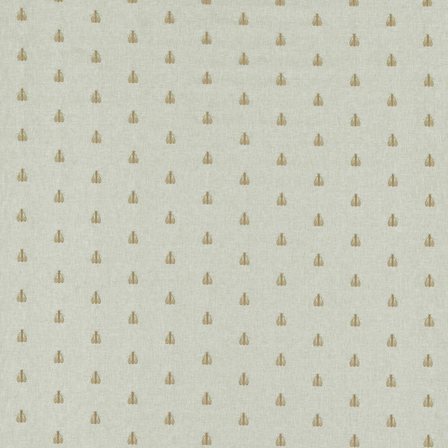 Falena in Linen/gold, Drapery Fabric by Clarke & Clarke