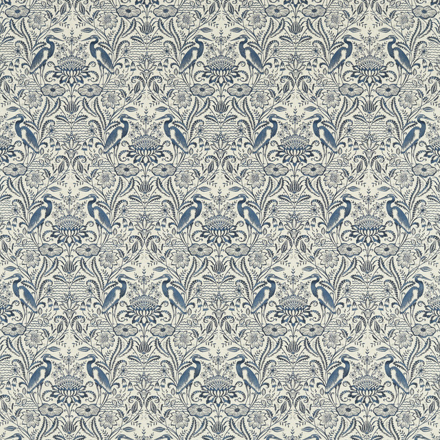 Nakuru in Midnight/linen, Drapery Fabric by Clarke & Clarke