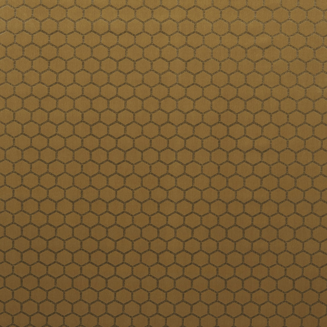 Hexa in Gold, Upholstery Fabric by Clarke & Clarke
