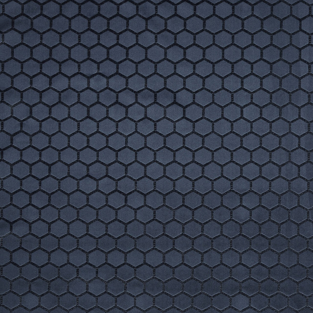 Hexa in Midnight, Upholstery Fabric by Clarke & Clarke