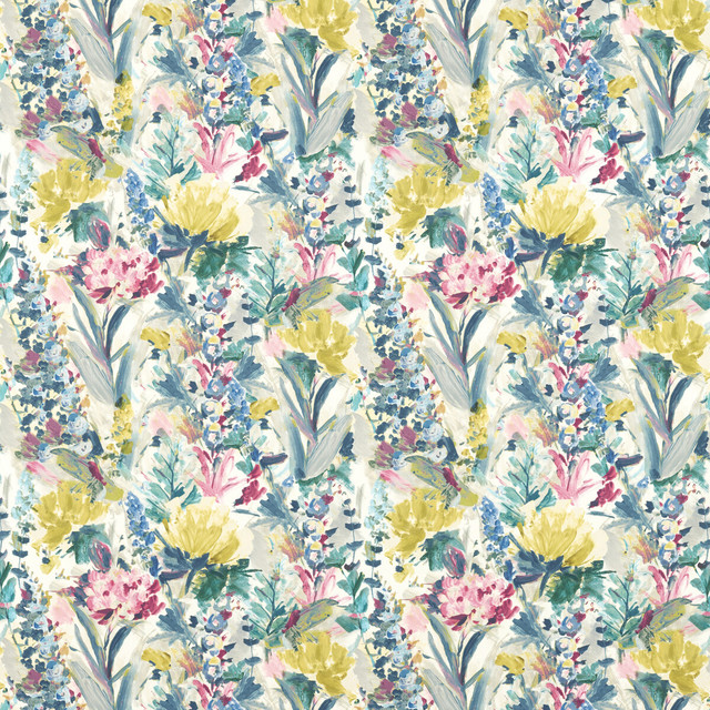 Hydrangea in Multi, Multipurpose Fabric by Clarke & Clarke