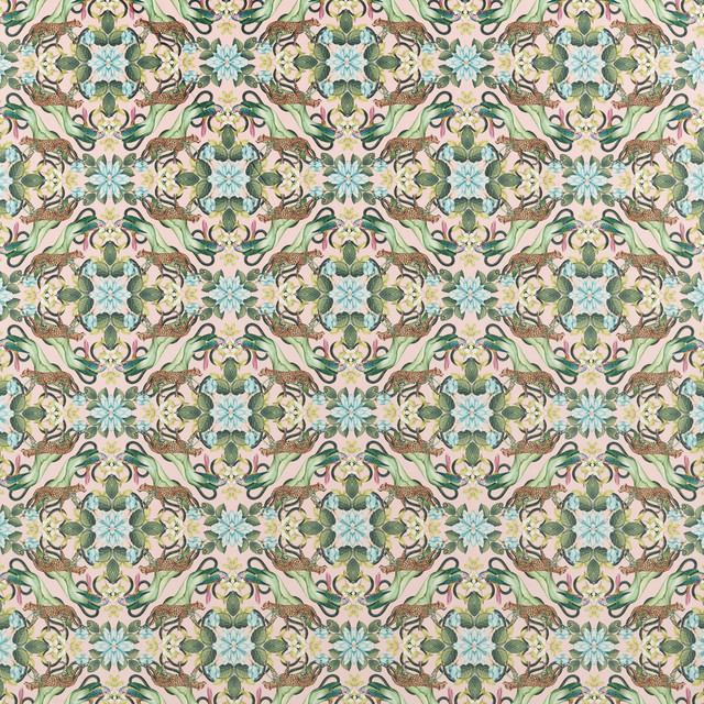 Menagerie in Blush Velvet, Multipurpose Fabric by Clarke & Clarke