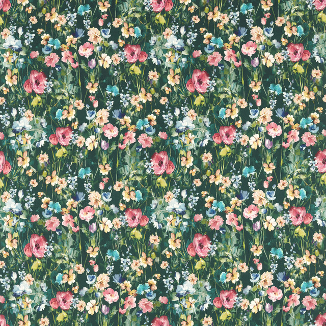 Wild Meadow in Forest, Multipurpose Fabric by Clarke & Clarke
