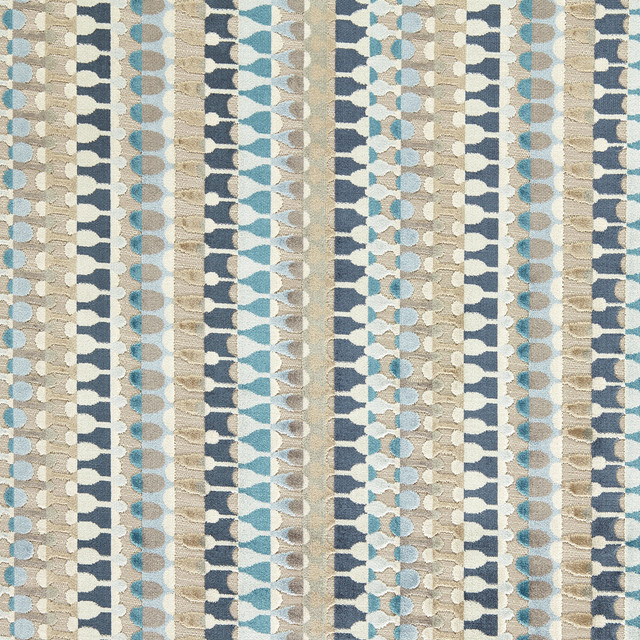 Orpheus in Denim, Upholstery Fabric by Clarke & Clarke