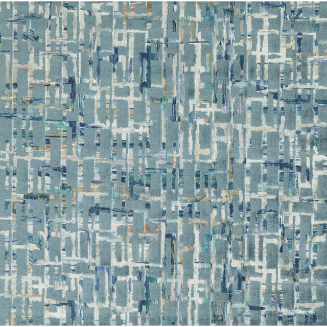 Quadrata in Teal/mineral, Upholstery Fabric by Clarke & Clarke