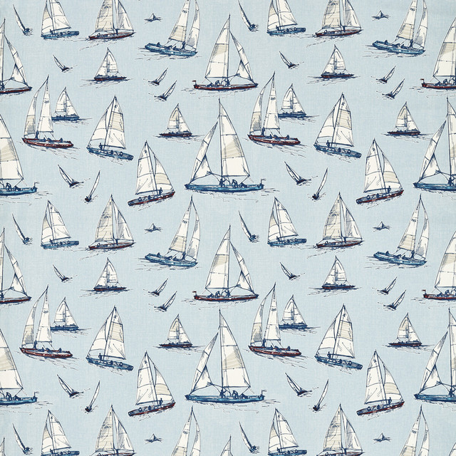 Sailing in Yacht, Multipurpose Fabric by Clarke & Clarke