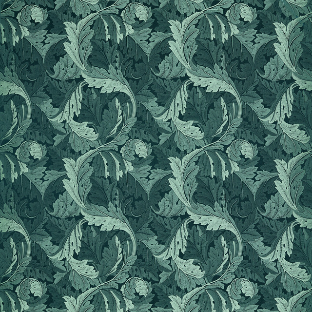 Acanthus Jacquard in Teal, Upholstery Fabric by Clarke & Clarke