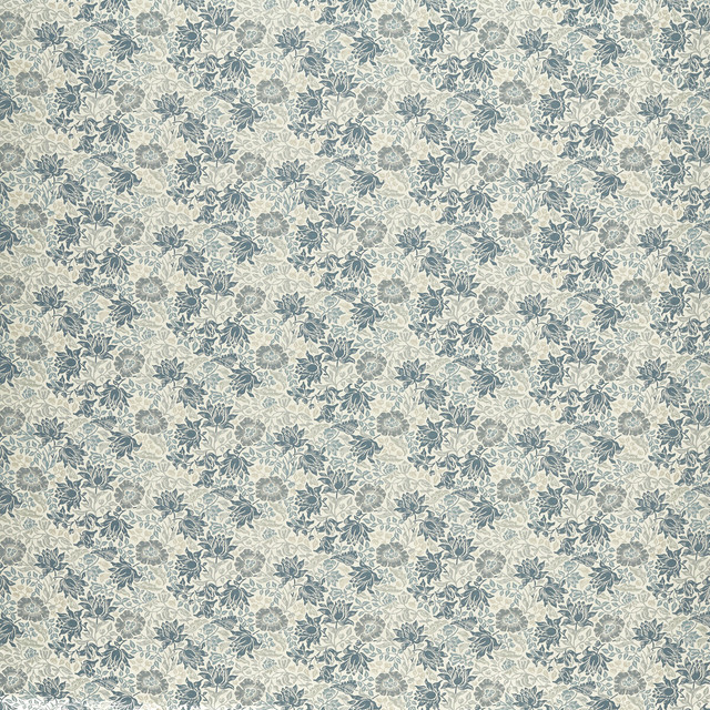 Mallow Jacquard in Midnight/denim, Drapery Fabric by Clarke & Clarke