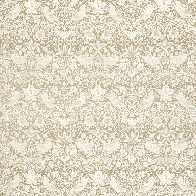 Strawberry Thief Jacquard in Linen, Drapery Fabric by Clarke & Clarke