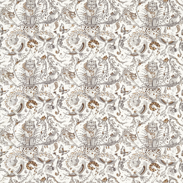 Bosque Dreams in Bronze, Upholstery Fabric by Clarke & Clarke