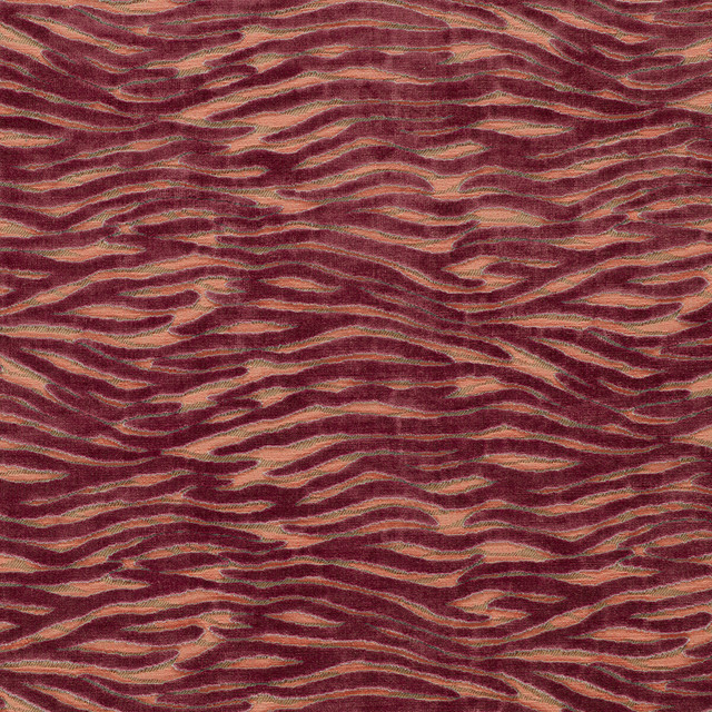 Wildstripe in Coral, Upholstery Fabric by Clarke & Clarke