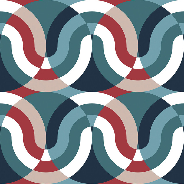 Kimi in Azul/rojo, Multipurpose Fabric by Gaston Y Daniela