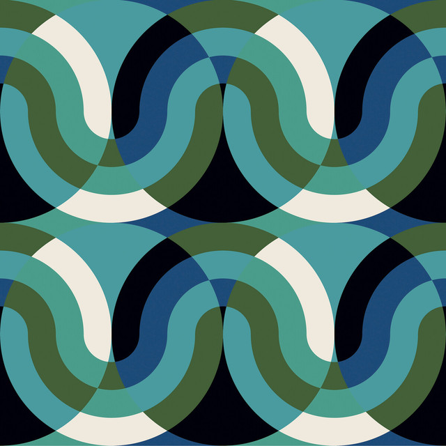 Kimi in Azul/verde, Multipurpose Fabric by Gaston Y Daniela