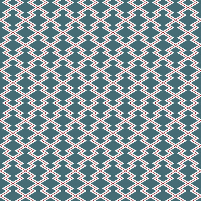 Hayami in Azul Claro/rojo, Multipurpose Fabric by Gaston Y Daniela