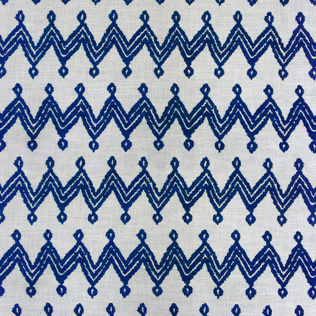 Navajo in Azul, Upholstery Fabric by Gaston Y Daniela