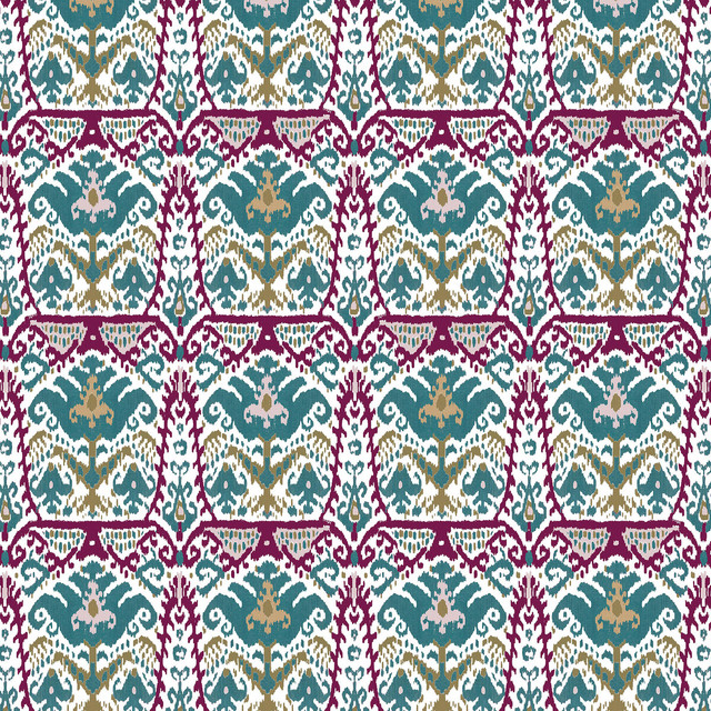 Doga in Agua/fresa, Upholstery Fabric by Gaston Y Daniela