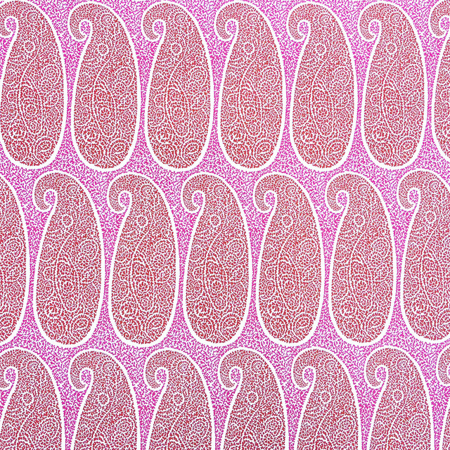 Yaiza in Fresa/naranja, Upholstery Fabric by Gaston Y Daniela