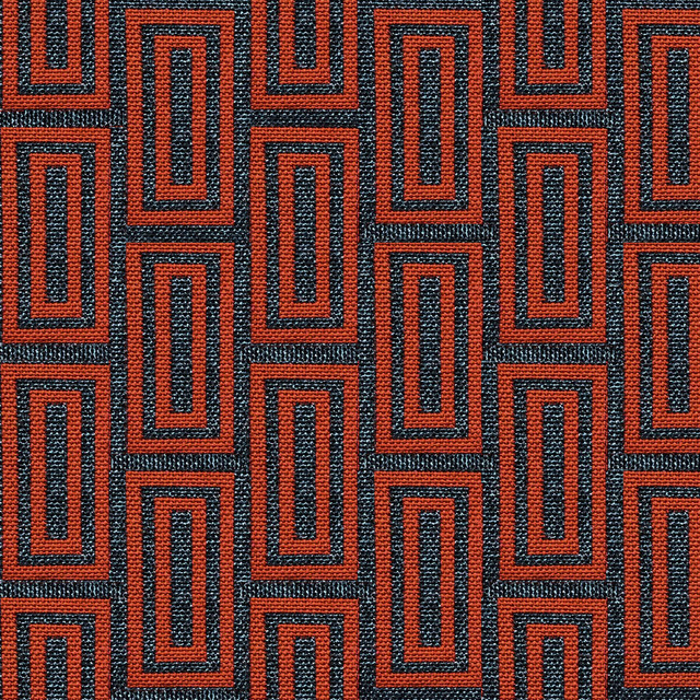 Caleb in Gris/rojo, Upholstery Fabric by Gaston Y Daniela