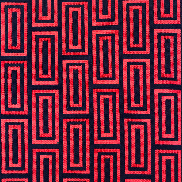 Caleb in Rojo/navy, Upholstery Fabric by Gaston Y Daniela