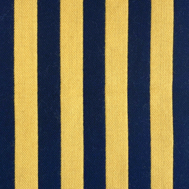 Benjamin in Amarillo/navy, Upholstery Fabric by Gaston Y Daniela