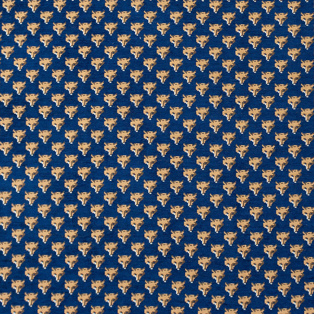 Raposu in Navy, Upholstery Fabric by Gaston Y Daniela