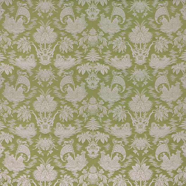 Guangxu in Verde, Upholstery Fabric by Gaston Y Daniela