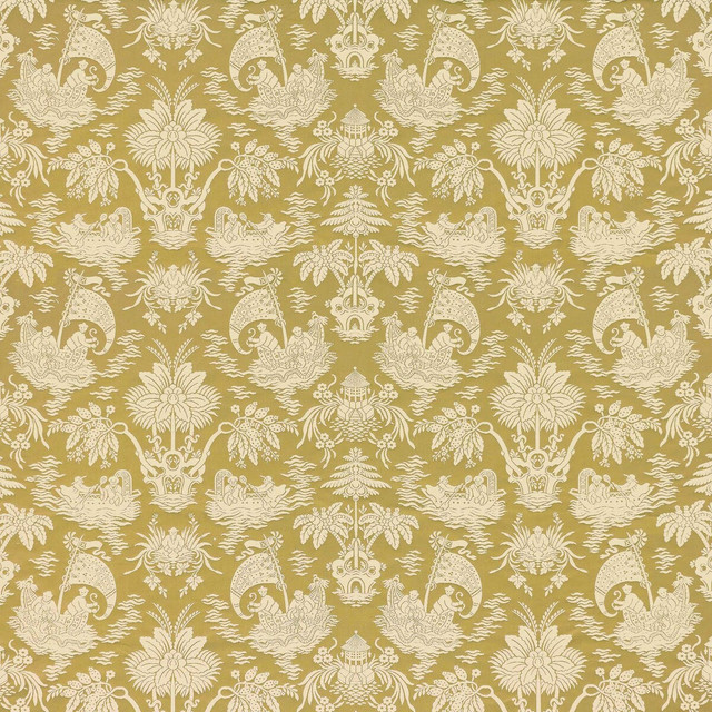 Guangxu in Amarillo, Upholstery Fabric by Gaston Y Daniela