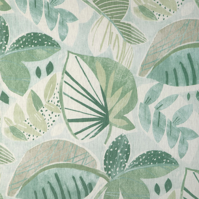 Leaf-a-lot in Aloe, Multipurpose Fabric by Kravet Basics
