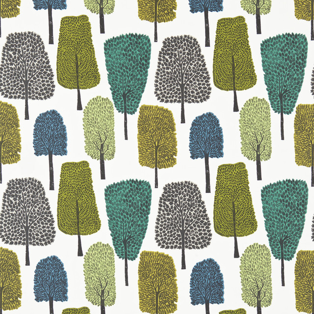 Cedar in Slate/apple/ivy, Drapery Fabric by Scion