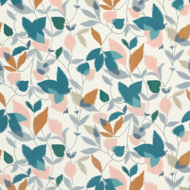 Akira in Ginger/teal/olive, Multipurpose Fabric by Scion