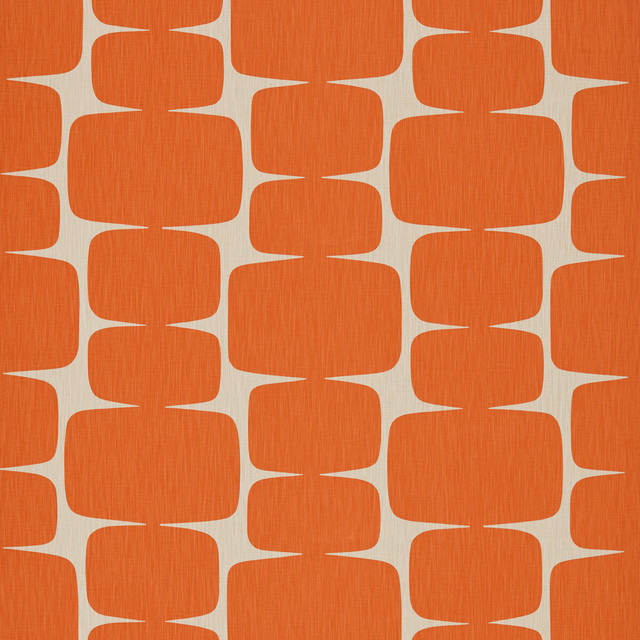 Lohko in Paprika/pebble, Drapery Fabric by Scion