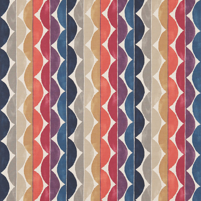Yoki in Fig/amber/indigo, Multipurpose Fabric by Scion