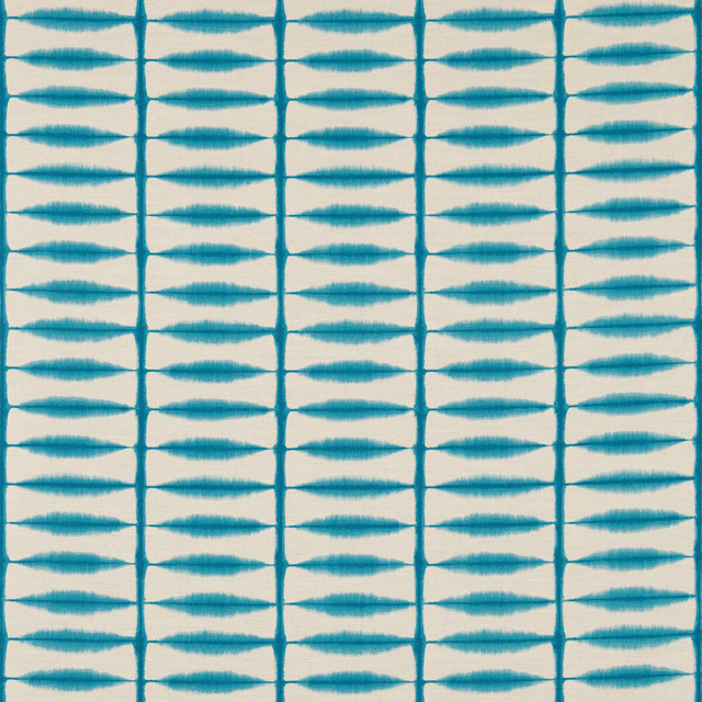 Shibori in Teal/linen, Drapery Fabric by Scion