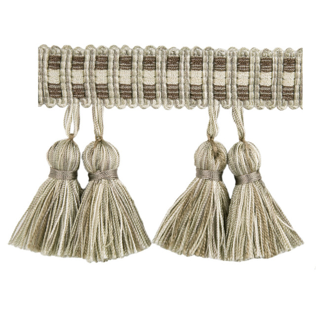 Paired Tassels in Platinum, Trim Fabric by Kravet Basics
