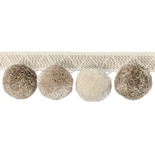 Phuket Poms in Stone, Trim Fabric by Kravet Couture