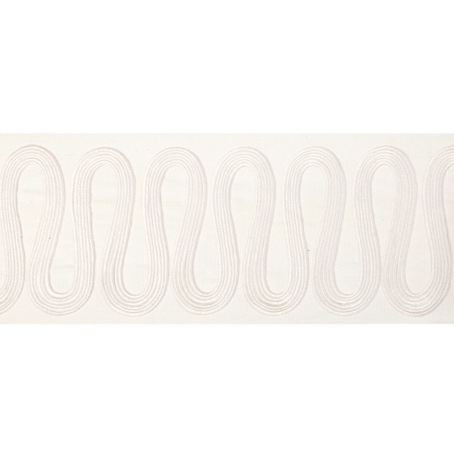 Wiggle Wide Tape in Ivory, Trim Fabric by Kravet Couture