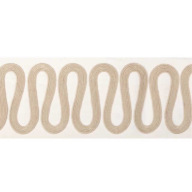 Wiggle Wide Tape in Gold, Trim Fabric by Kravet Couture