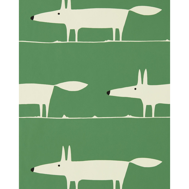 Mr Fox Wp in Mint, Wallcovering by Scion