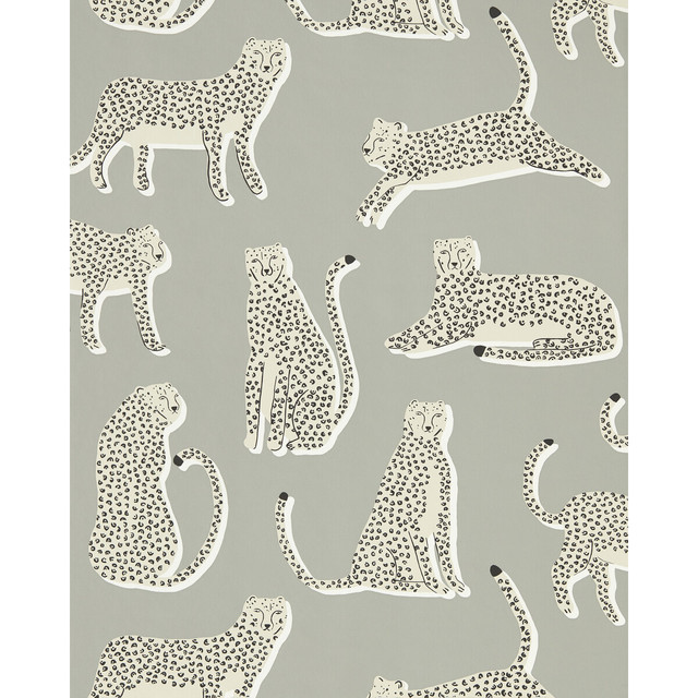 Lionel Wp in Pebble, Wallcovering by Scion