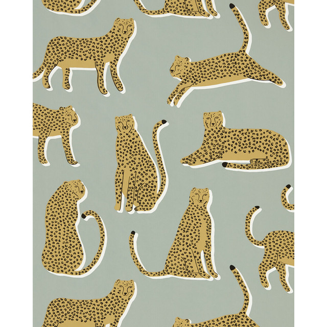 Lionel Wp in Stone, Wallcovering by Scion