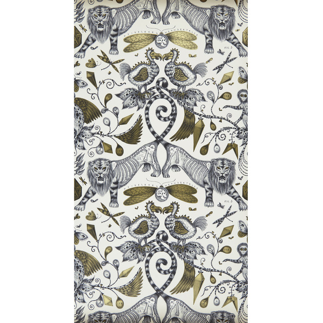 Extinct in Gold, Wallcovering by Clarke & Clarke