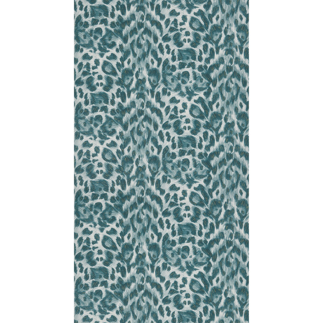 Felis in Teal/lime, Wallcovering by Clarke & Clarke