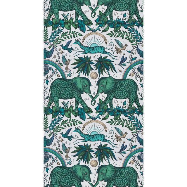 Zambezi in Green, Wallcovering by Clarke & Clarke