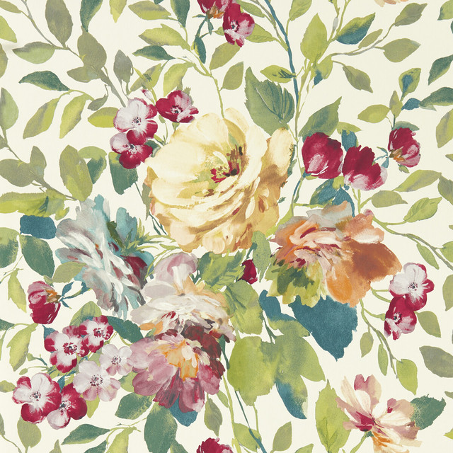 Bloom in Multi Wp, Wallcovering by Clarke & Clarke