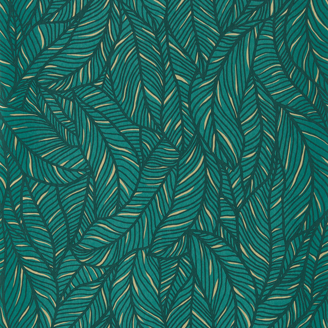 Selva in Emerald Wp, Wallcovering by Clarke & Clarke