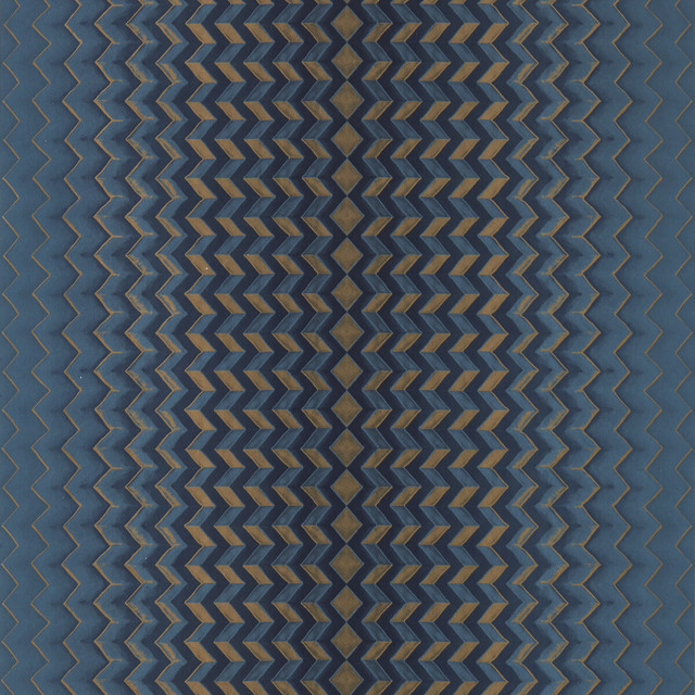 Fragment in Midnight/copper Wp, Wallcovering by Clarke & Clarke